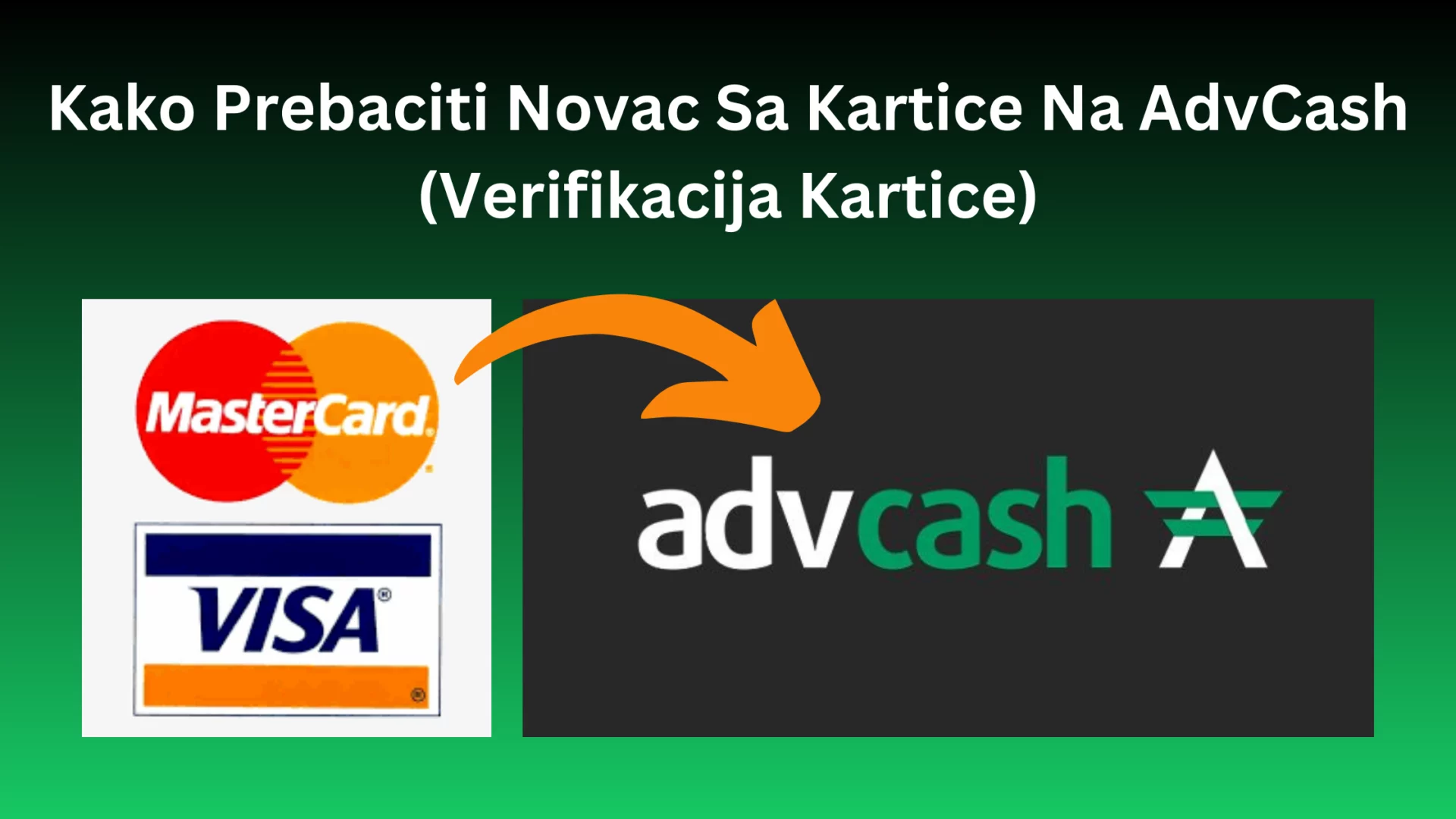 Kako prebaciti novac sa kartice na AdvCash